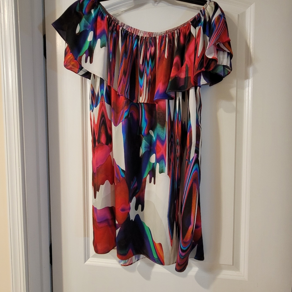 Askari off shoulders dress multi color size M